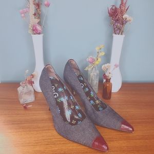 Dolce & Gabbana Denim and patent leather heels